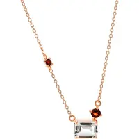 Orphelia 'Fira' Dames 925 Sterling Zilveren Ketting - Roze ZK-7571/RG