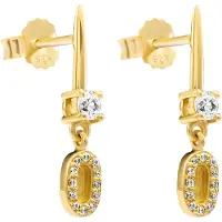 Orphelia 'Lily' Dames 925 Sterling Zilveren Oorbellen - Goud ZO-7582/G