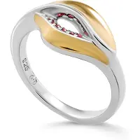 Orphelia 'Anet' Vrouwen 925 Sterling Zilver Ring - Zilver/Goud ZR-7520/G
