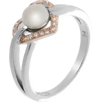 Orphelia Dames 925 Zilveren Ring - Zilver/Roze ZR-7233