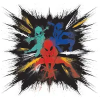 Komar Vliesbehang Digitale print vlies - Spider-Man Color Explosion - Afmeting 300 x 280 cm