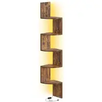 Vasagle Hoekwandrek met verlichting, Vintage bruin