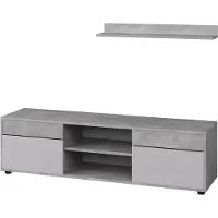 Vicco Berno Woonwand – 2 delen Beton/Wit