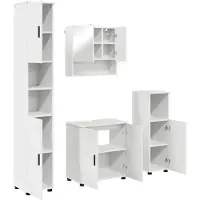 vidaXL Badkamerkastset, 4 stuks, wit, 61 x 35 x 64 cm