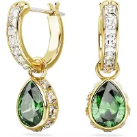 Swarovski Oorbellen 'Stilla' goud / groen / transparant