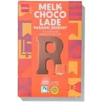 HEMA Chocoladeletter melk karamel zeezout R 135g