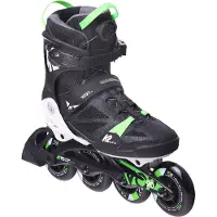 K2 VO2 90 BOA Black/White/Green - Fitness Tour Skates - 40.5