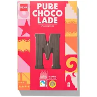 HEMA Chocoladeletter puur M 140g