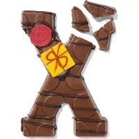 HEMA Handgedecoreerde chocoladeletter melk X 180g