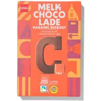 HEMA Chocoladeletter melk karamel zeezout C 135g