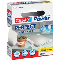 TESA extra Power Textieltape Perfect 19 mm x 2,75 m Wit