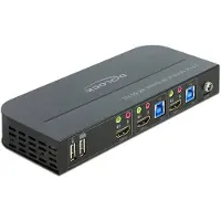 DeLOCK 2x HDMI KVM-switch 4K 60 Hz met USB 3.0 en audio