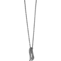 Orphelia Dames 925 Sterling Zilveren Ketting met Hanger - Zwart ZH-6030/2