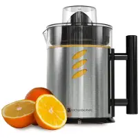 Kitchenbrothers Citruspers - 1L - Handmatig - Sinaasappelpers en Citroenpers - Met Uitloop en Handvat - RVS
