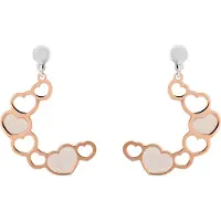 Orphelia 'Maliya' Dames 925 Sterling Zilveren Oorbellen - Zilver/Roze ZO-7388