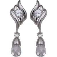 Orphelia Dames 925 Sterling Zilver Dangle Oorbellen - Zilver ZO-5894