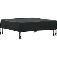 vidaXL Tafel Dekking 82 x 82 x 15 cm Vierkant Waterdicht Zwart
