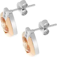 Orphelia 'Athena' Dames 925 Sterling Zilveren Stud Oorbellen - Zilver/Rosé ZO-7113