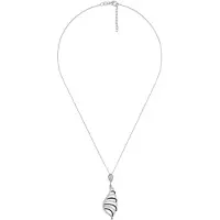 Orphelia Dames 925 Sterling Zilveren Ketting met Hangertje - Zilver/Zwart ZH-4839