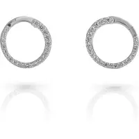 Orphelia 'Glamour' Dames 925 Sterling Zilveren Oorbellen met Hangertje - Zilver ZO-7549