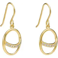 Orphelia 'Amaliada' Dames 925 Sterling Zilveren Hangoorbellen - Goud ZO-7572