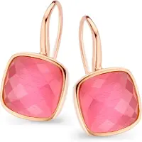 Orphelia 'Isabella' Dames 925 Sterling Zilveren Hang oorbellen - Roze ZO-7198/PI