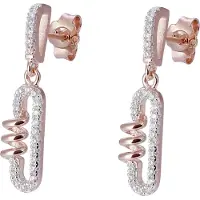 Orphelia 'Gigi' Dames 925 Sterling Zilveren Oorbellen - Roze ZO-7438