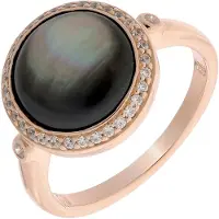 Orphelia Dames 925 Sterling Zilveren Ring - Roze zr-7367