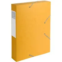 Exacompta 10x Cartobox Archiefdoos Rug 60mm - A4 (vlak geleverd) - Geel - 16006H