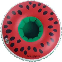 Swim Essentials opblaasbare bekerhouder 20 cm vinyl rood/groen