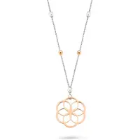 Orphelia 'Zahara' Dames 925 Sterling Zilveren Ketting met Hanger - Zilver/Roze ZK-7182
