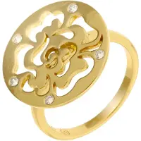 Orphelia Dames 925 Sterling Zilveren Ring - Goud ZR-7079/2