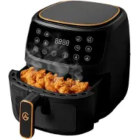AG AG5100 Airfryer XXL Premium Zwart – 5,5L Hete Luchtfriteuse – Digitaal Display – 8 Programma’s – Anti-aanbak – Vaatwasserbestendig – Extreem Stil – Gezond Koken Zonder Olie – Inclusief Receptenboek