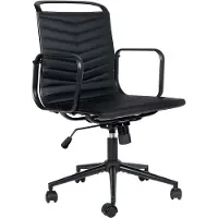 CLP Baker Bureaustoel - ergonomische - verstelbaar - in hoogte - kantelmechanisme - belastbaar tot 150 kg - kunstleer - zwart