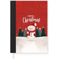 MuchoWow Kerstgroet - Sneeuw - Rood - Kerst - Cadeau - Kerstcadeau voor mannen, vrouwen en kinderen