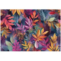 WALLARENA - Fotobehang - 200x140 cm - abstract bladeren ontwerp voor slaapkamer en salon, vliesbehang