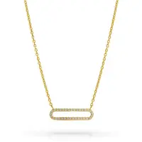 Orphelia 'Charm' Dames 925 Sterling Zilveren Ketting - Goud ZK-7563/G