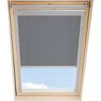 Unyqoos Verduisterend Rolgordijn passend op VELUX Dakramen C02, Grijs