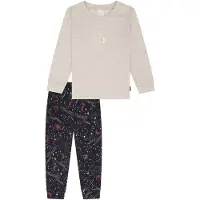 Schiesser Nachtkledij ' Family ' beige gemêleerd / donkerblauw