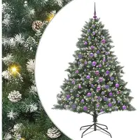 vidaXL Kunstkerstboom Groen 180 cm PVC en Plastic en Staal