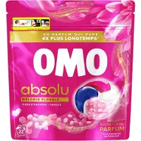 Omo - Absolute Floral Melody wascapsules met geurboosterparels - oranjebloesem & vanille - onberispelijke reinheid voor stralend linnen - 22 wasbeurten