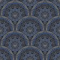 UGEPA Retro behang blauw sk10026
