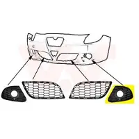 VAN WEZEL 0113593 Ventilatiegrille, bumper