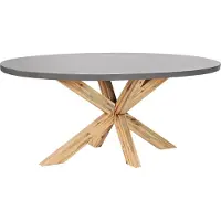 Beliani ORISTANO - Tuintafel - Lichthout/Grijs - 190 x 100 cm - Beton