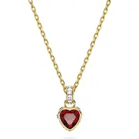 Swarovski Ketting 'Chroma' goud / karmijnrood