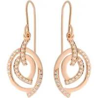Orphelia 'Celine' Dames 925 Sterling Zilveren Dangle Oorbellen - Rosé ZO-7114/RG