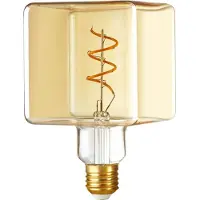 SPL | LED Filament | Grote fitting E27 | Kubuslamp | Helder | Goud | 4W | Dimbaar