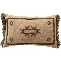 Dutch decor CIRO - kussenhoes 30x50 cm - etnisch dessin - Mayfly - groen - met rits - zonder binnenkussen