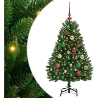 vidaXL Kunstkerstboom met 150 LED Groen 120 cm PVC en Metalen
