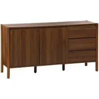 Sweeek Dressoir houteffect 2 deuren 3 lades 150cm Walnoot
